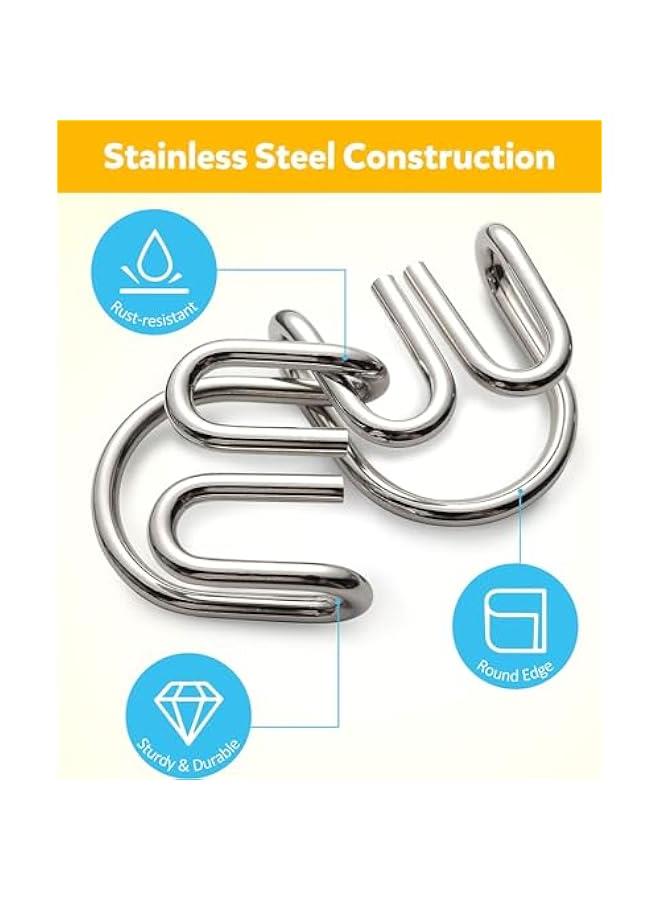 HOOKOR Metal Wire Puzzle Set of 16 with Pouch,Brain Teaser IQ Test Disentanglemen Iron Link Unlock Interlock Game Chinese Ring Magic Trick Toy for Party Favor Kids Adults Challenge  - Image 4