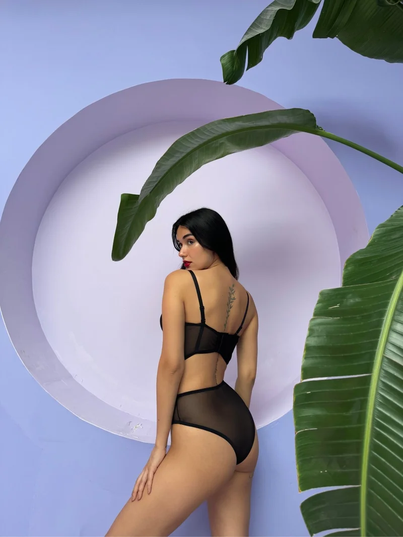 Cansoy Supported Silver Hologram Bustier Set (689T)