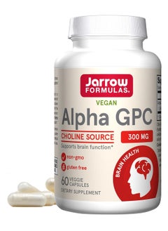 jarrow formulas ألفا جي بي سي 300 ملغ 60 كبسولة نباتية تدعم وظائف الدماغ حتى 60 حصة  - Image 1