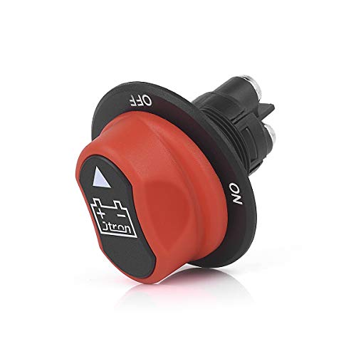 BAITHNA Black Brass Battery Isolator ON-Off 2P SPST Car Mini Battery Switch Kill Switches Car Race Rally Switches for Motorcycles Cars Boats (50A) - Image 3