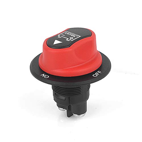 BAITHNA Black Brass Battery Isolator ON-Off 2P SPST Car Mini Battery Switch Kill Switches Car Race Rally Switches for Motorcycles Cars Boats (50A) - Image 1