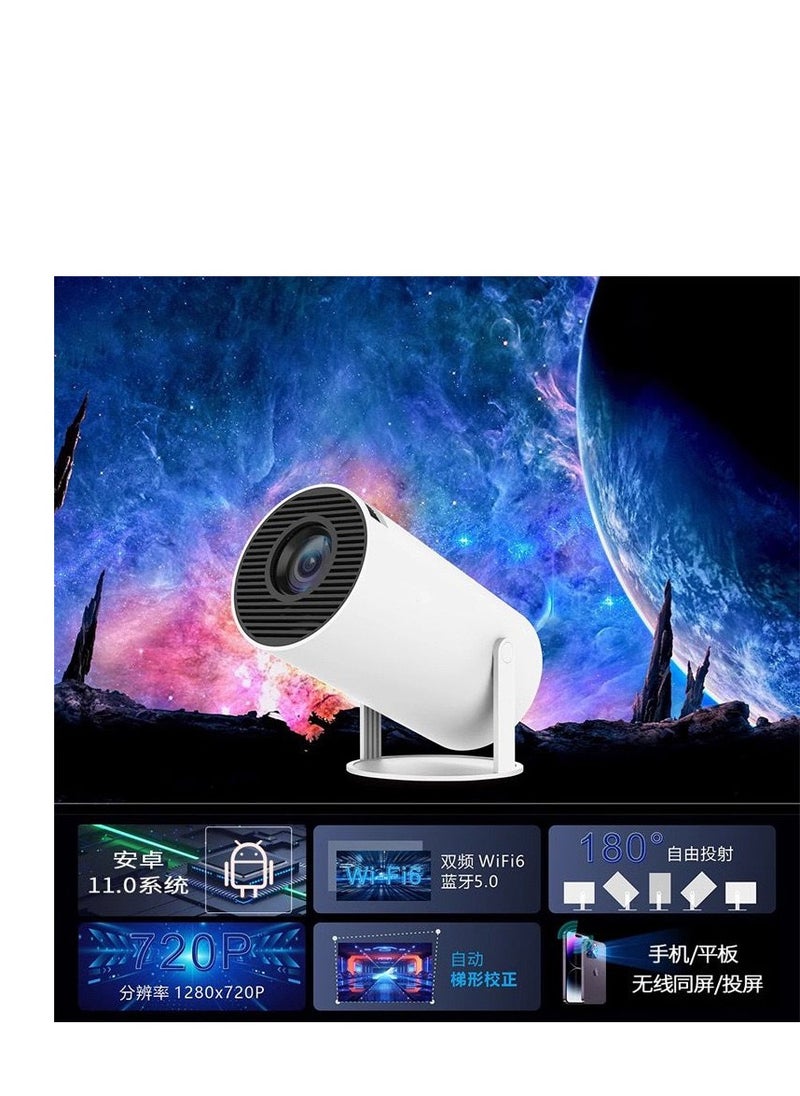 ماركة غير محددة - . جهاز عرض للمنزل 4K يدعم 720P جهاز عرض محمول عالي الدقة Android 11 تطبيقات يوتيوب مدمجة 5G WiFi Auto Keystone 3500 لومن (350 ANSI) مكبر صوت 3 وات 176 بوصة متوافق مع شاشة 4K TV Stick - Image 1