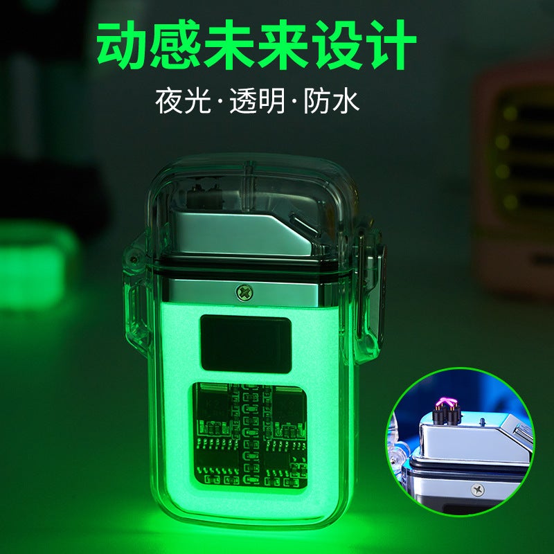 ولاعة سجائر رقمية مقاومة للماء بشاشة رقمية وغطاء شفاف جديد - Image 5