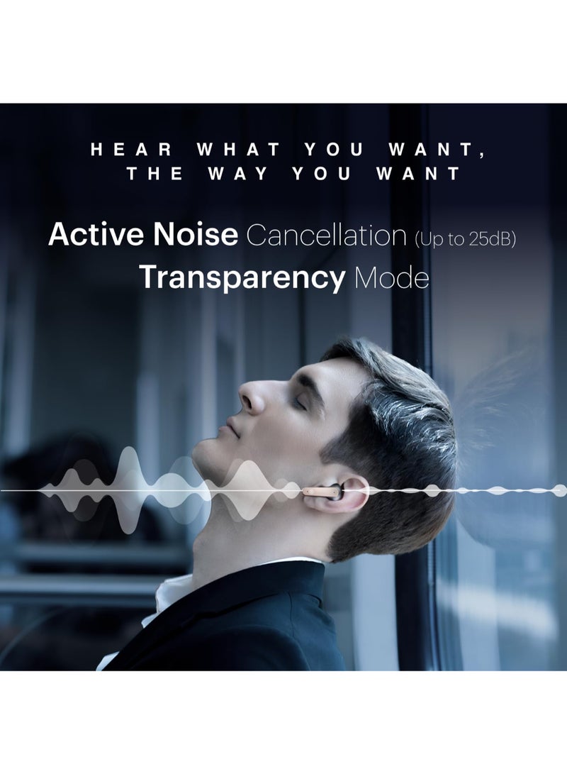 Noise Buds VS104 Max | TWS Earbuds with ANC up to 25dB | 45H Playtime | Quad Mic ENC | Instacharge | 13mm Driver | BT v5.3 - Silver Grey - Image 3