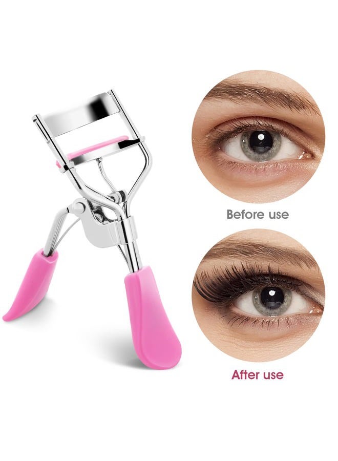 Sibba Lash Curler, No Pinching or Pulling, Long Lasting Eyelash Curler Fit All Eye Shapes, Professional Makeup Tool for Eyelashes with 10 Pieces Silicone Refill Pads (Pink) - Image 5