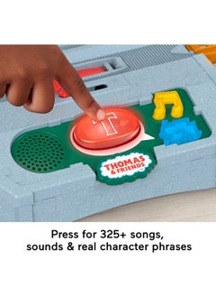 THOMAS & FRIENDS Motorized Toy Train Set, Talking Cranky Delivery With Track, Sounds & Phrases For Pretend Play Preschool Kids Ages 3+ Years  - Image 3
