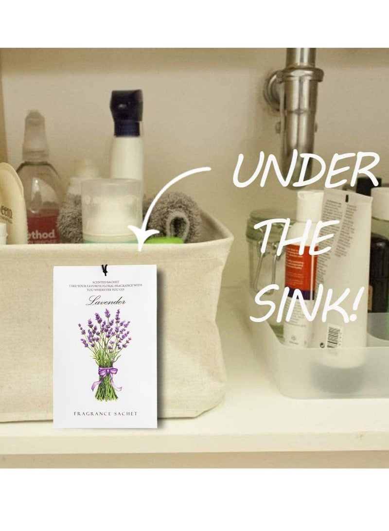 Captaintech Lavender Sachet 1Box 12Pcs Scented Sachets Air Freshener for Drawer and Closet Long Lasting Sachets Bags Drawer deodorizers Fresh Scents Home Fragrance Sachet for Lover Home Car Fragrance Product - Image 4