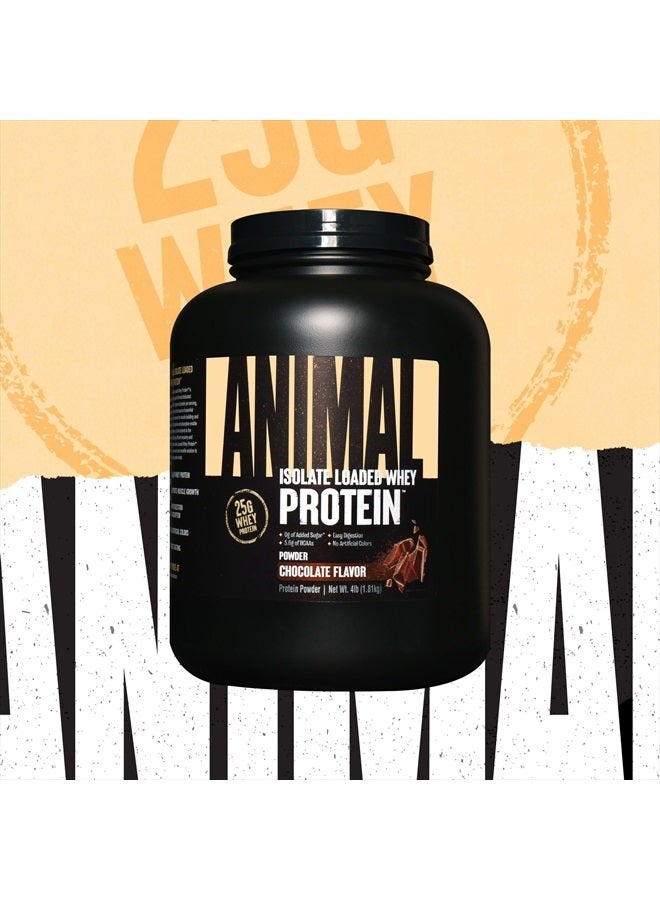 ANIMAL مسحوق بروتين واي عازل - محمّل لبناء العضلات واستعادة العافية قبل وبعد التمرين مع إنزيمات هضمية للرجال والنساء - 25 جرام بروتين، طعم رائع، سكر منخفض - شوكولاتة 4 رطل - Image 3