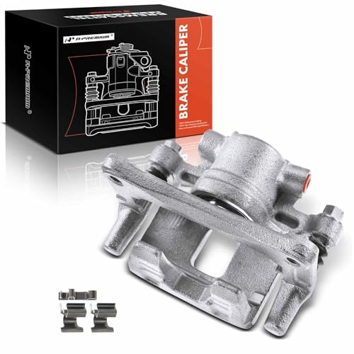 A-Premium Disc Brake Caliper Assembly with Bracket Compatible with Select Chrysler, Dodge, Mitsubishi and Jeep Models - 200, Sebring, Avenger, Caliber, Compass, Patriot, Lancer, Outlander - Rear Left - Image 1