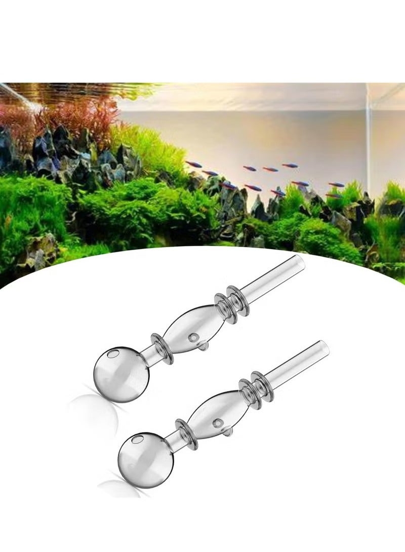 قطعتان من أنبوب التدفق الداخلي الزجاجي الصغير، أنبوب التدفق الداخلي لمضخة المياه ومرشح حوض السمك - Image 1