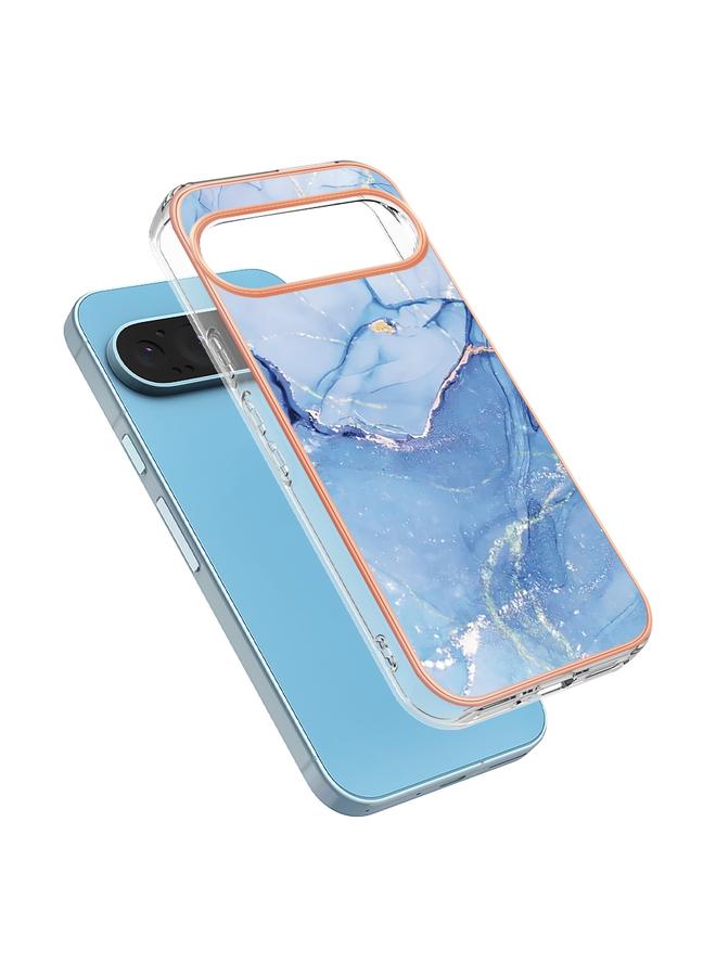 Green Tiger Case For Google Pixel 9 Pro XL Electroplating Marble Dual-side IMD Phone Case - Image 3