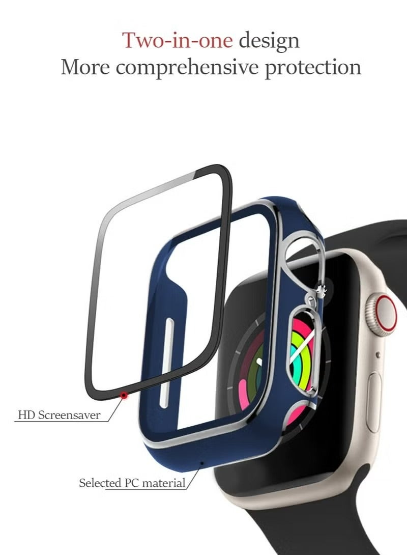 Apple Watch Series 9/8/7 45mm Case with Screen Protector, Overall Protective Cover, Built-in Tempered Glass Film High Sensitivity, Anti-Drop Anti-Scratch iWatch Accessories - Image 2