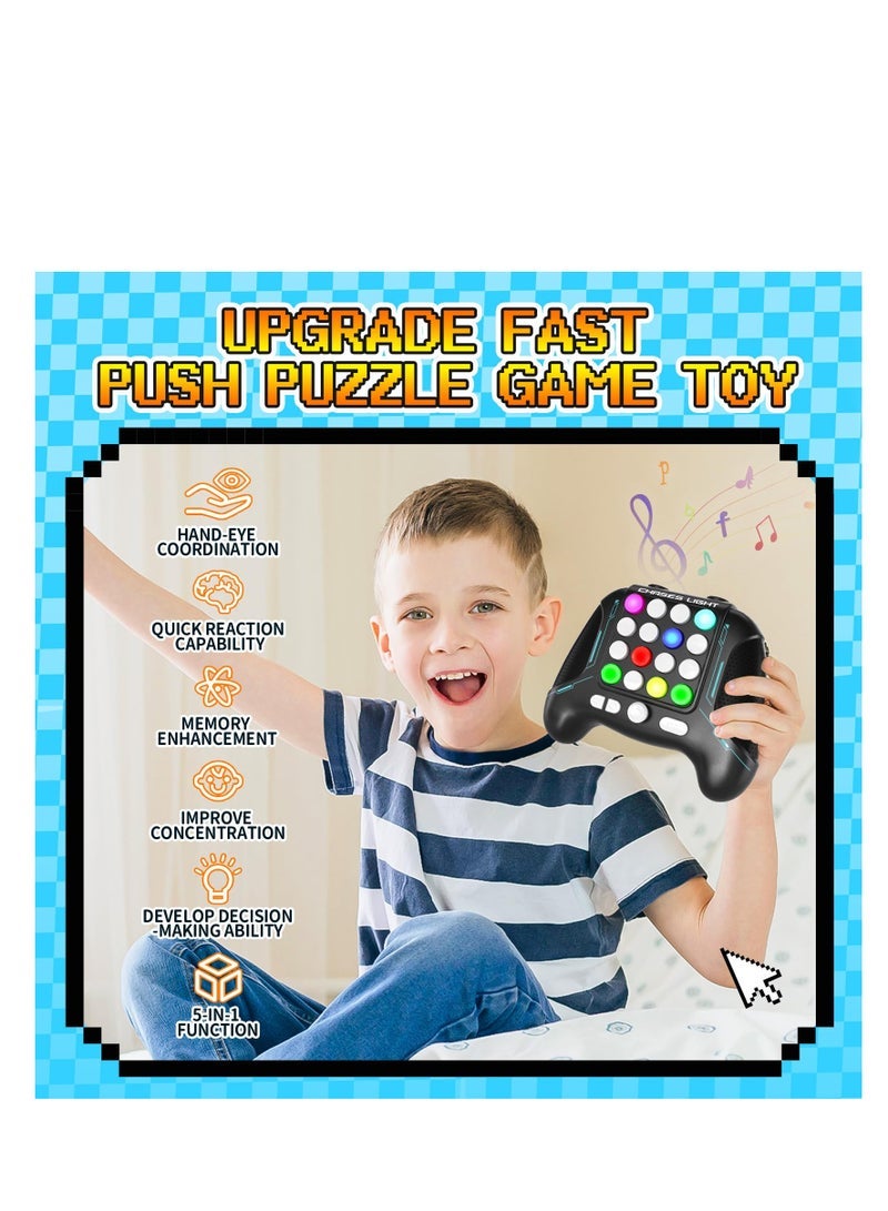 Captaintech Push Game Toys Handle, 5 Modes In 1 Flashing Handheld Game for Teens​ Adults, 2024 New Electronic Brain & Memory Game, Quick Push ons Gamepad Toys Birthday Gift for Kids - Image 3