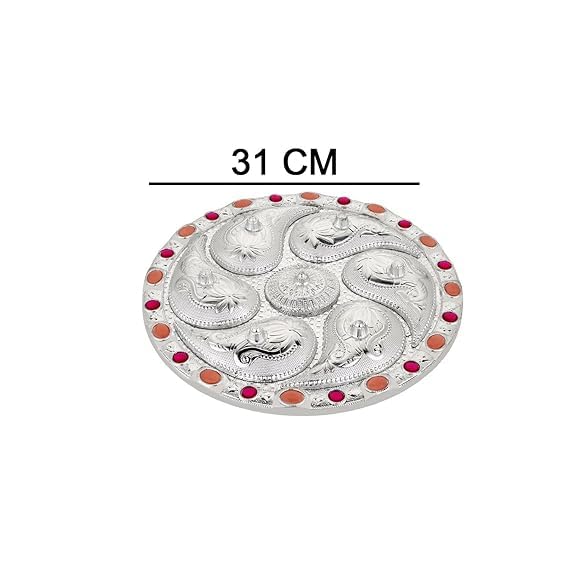 SHOPECOM SHOPECOM 7 Compartment Dry Fruit Serving Rotating Tray Multipurpose 7 Compartment Dry Fruit Serving Rotating Tray Candy Chocolate Snacks Storage Box Masala Box - Image 2