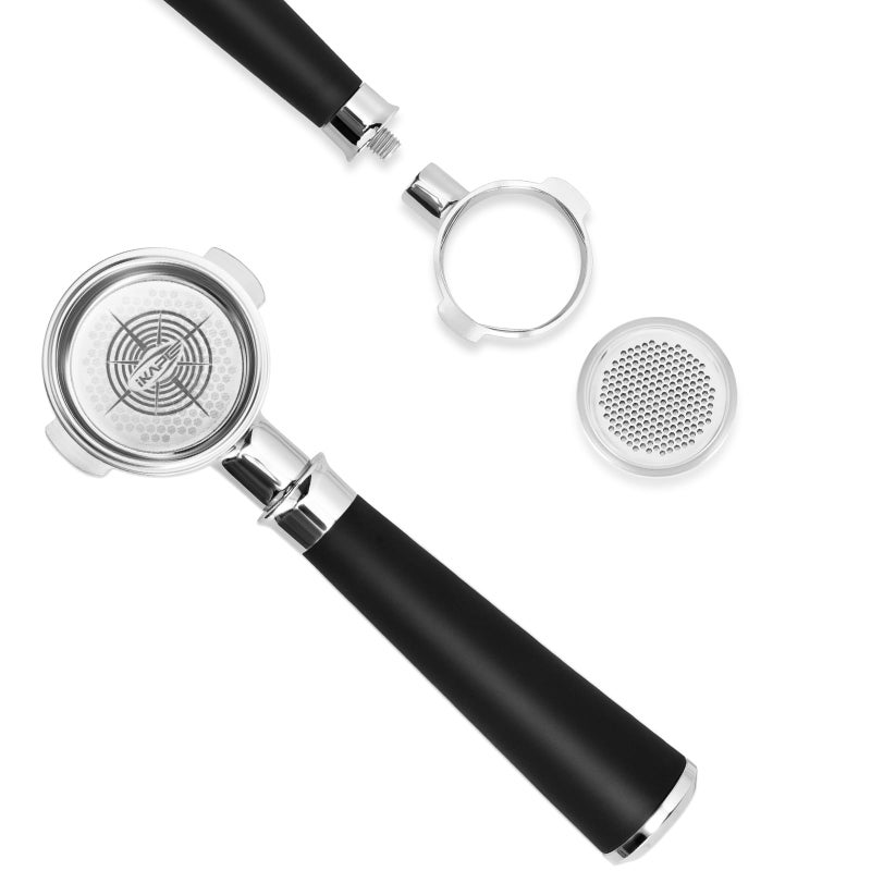 IKAPE Espresso 51mm Portafilter 2 Ears Coffee Portafilter with Silicone Handle Compatible with Delonghi ECP3420 EC155 BCO430 EC260 Coffee Machine