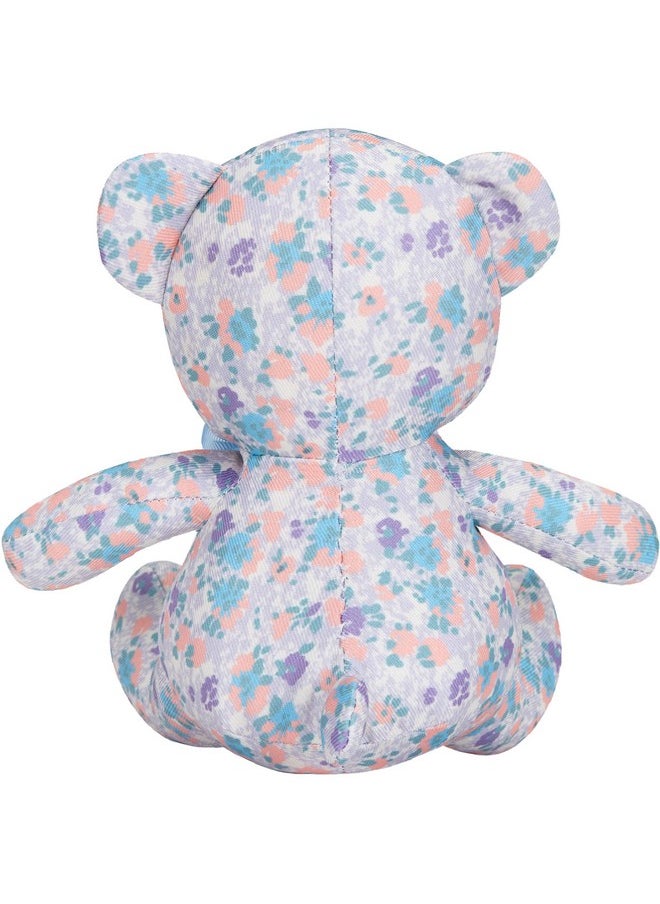Blueberry Pet - Gift Toys For Puppies & Dogs, 6", Made Well Lovely Floral Print Lavender Happy Bear Designer Squeak Plush Small Dog Toy - Image 1
