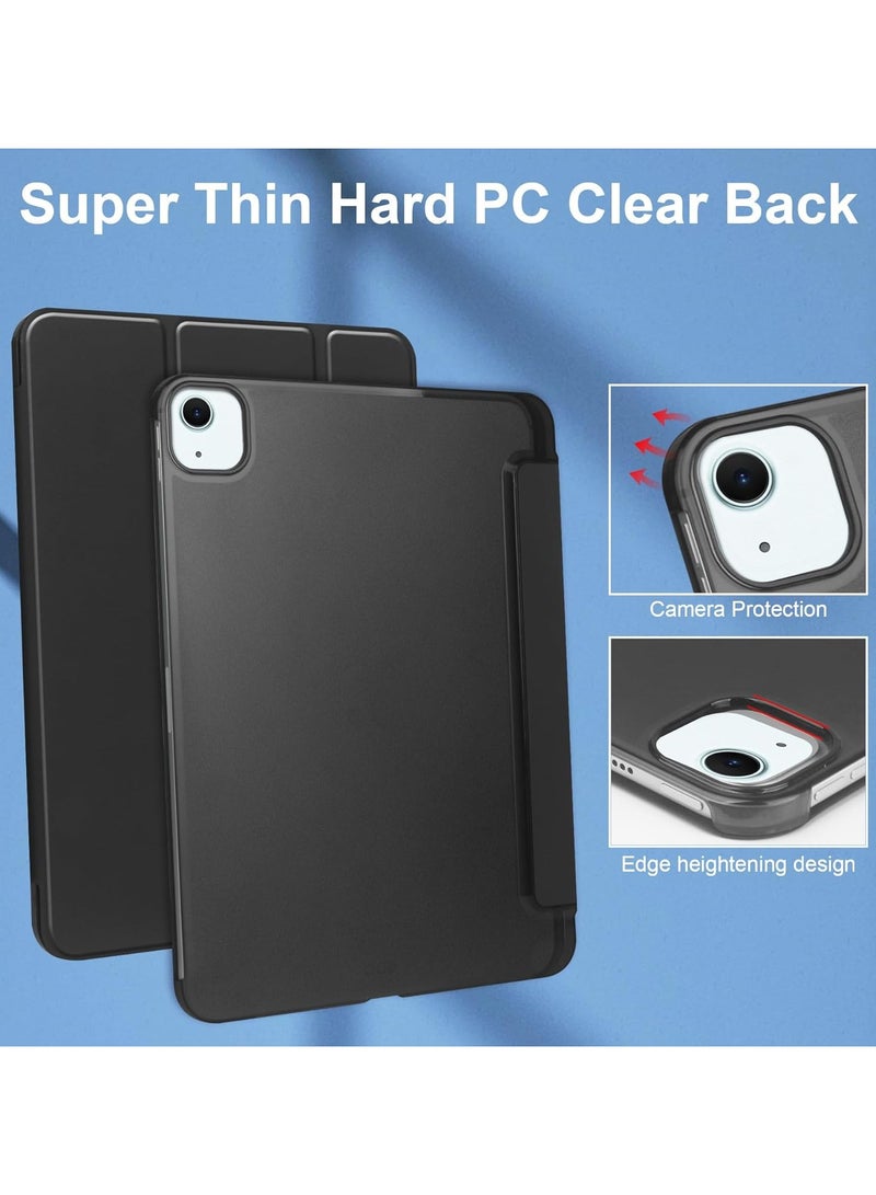 general iPad Air 11 Inch Case M2 (2024), iPad Air 6th Gen Unid Series Triple Fold Transparent Frosting Case with Pencil Holder and Auto Sleep Wake - Image 5