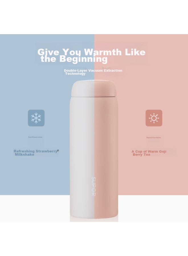 Supor Insulated Mug, 316l Stainless Steel, Student Water Bottle, Stylish For Women, Outdoor And Office Use, Tea Infuser Cup For Men, Green - Image 3