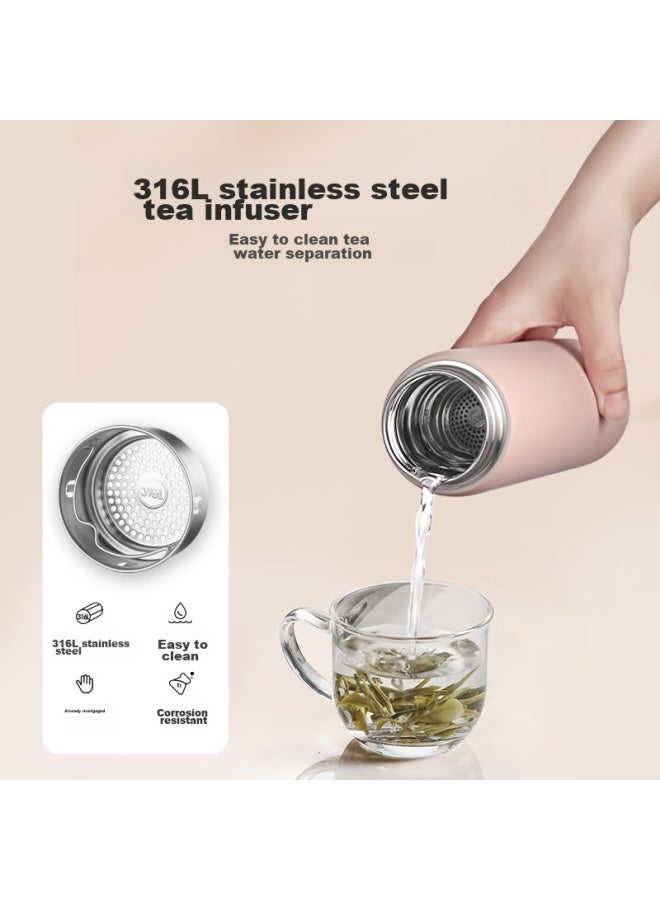 Supor Insulated Mug, 316l Stainless Steel, Student Water Bottle, Stylish For Women, Outdoor And Office Use, Tea Infuser Cup For Men, Green - Image 4