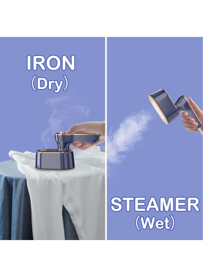 HUMJO Portable Steam Iron, 1000W Mini Handheld 180 Foldable Iron for Travel Home College Dormitory - Image 3