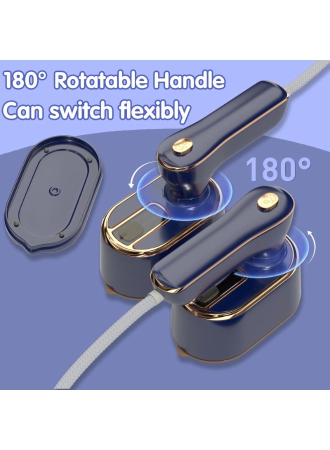 HUMJO Portable Steam Iron, 1000W Mini Handheld 180 Foldable Iron for Travel Home College Dormitory - Image 2