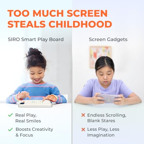 SIRO Smart Play Board | 10 in-Built AI-Powered Screen Free Games for Kids & Family | Lightweight & Portable |Develops Decision Making, Strategic Thinking & Problem-Solving Skills |Rechargeable Battery - Image 2