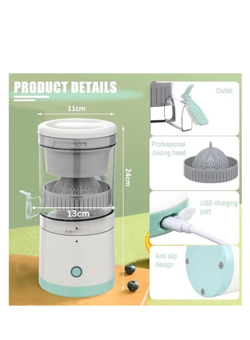 عصارة فواكه حمضيات 45 وات قابلة لإعادة الشحن لاسلكية محمولة مع كابل USB وفرشاة تنظيف، عصارة قوية لمختلف أنواع الفواكه - Image 2