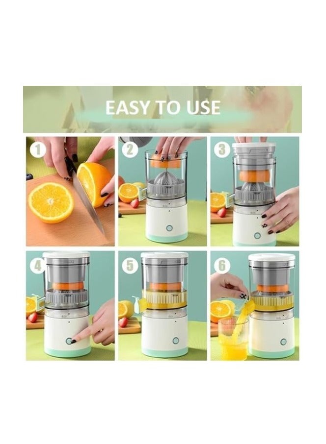 عصارة فواكه حمضيات 45 وات قابلة لإعادة الشحن لاسلكية محمولة مع كابل USB وفرشاة تنظيف، عصارة قوية لمختلف أنواع الفواكه - Image 4