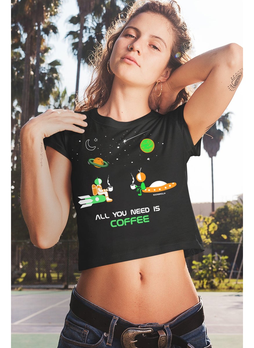 in Space Brown Black Short, Cut Crop Top Women's T-Shirt - pzsku/ZAD23B7CD2A6FCD54B584Z/45/_/1725790870/5dc5a9ea-8851-4436-8d3f-a37730489727