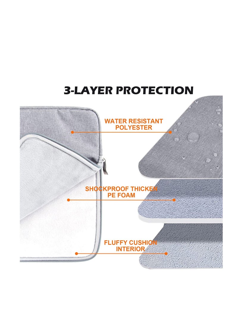 Generic - 15.6 Inch Laptop Sleeve for 16 Inch New MacBook Pro 14 Inch MacBook Pro, 14 15.6 Inch Notebook Ultrabook Computer Protective Cover Bag Shockproof Water Resistant Carrying Case, Grey - Image 1