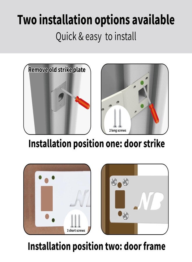 Neobay Steel Cat Door Latch, Door Prop for Cats Keep Dogs Out of Cat Feeding Station & Litter Box, Cat Door Stopper with Silicone Anti-Collision Pad, Alternative to Interior Pet Door, White - Image 3