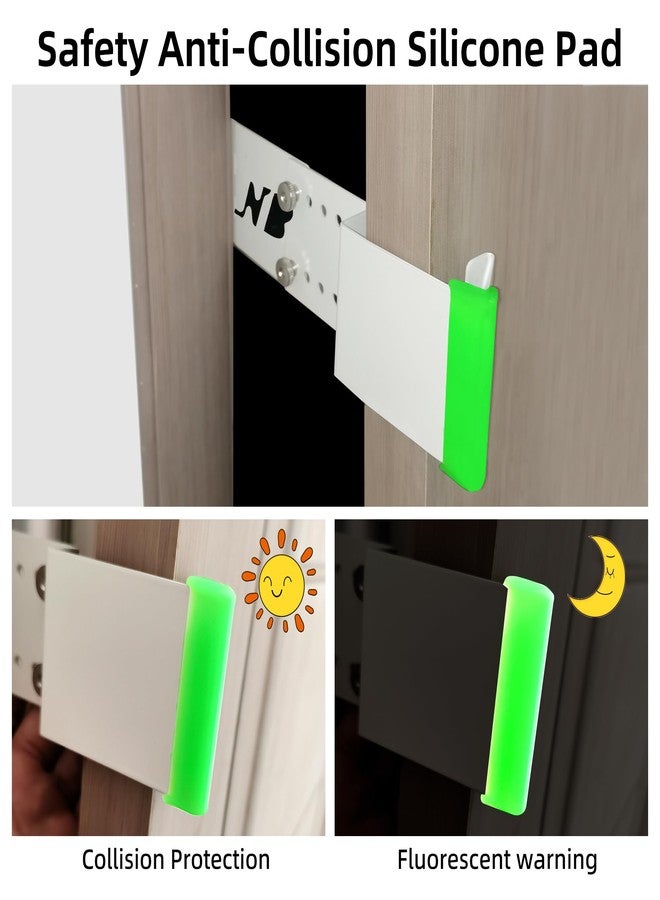 Neobay Steel Cat Door Latch, Door Prop for Cats Keep Dogs Out of Cat Feeding Station & Litter Box, Cat Door Stopper with Silicone Anti-Collision Pad, Alternative to Interior Pet Door, White - Image 4