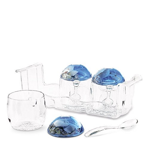 Freelance Eden Acrylic Kitchen & Dining, Condiment Jam Jar Set Dispenser Box Holder Keeper Case Dish with Lid & Spoon - Image 2