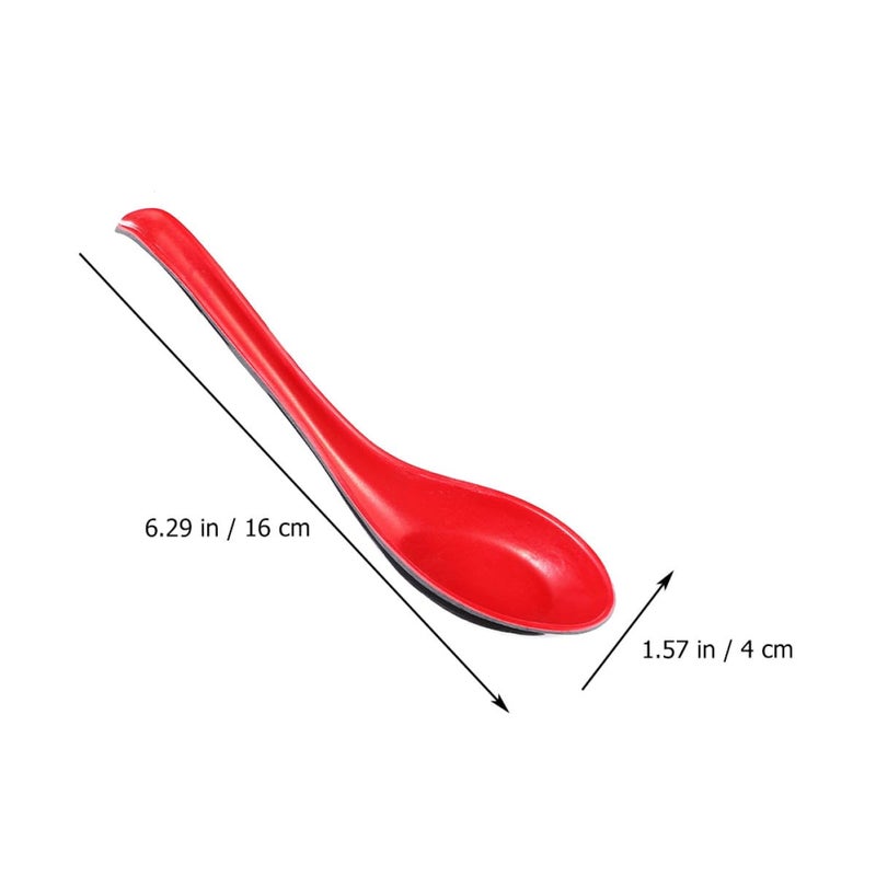 12 Pcs Two Tone Color Long Handle Japanese Style Soup Ladles Multi Purpose Serving Spoons - Image 3
