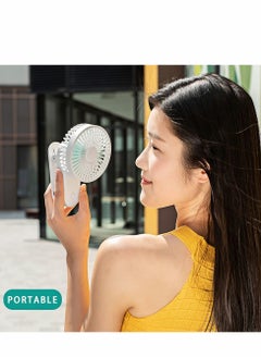 Excefore USB Desk Fan with Magnetic Clip, Mini Clip on Fan, Portable Cooling Fan with 3 Speed,180° Adjustable USB Fan, Personal Quiet Electric Fan for Home Office Camping (White)  - Image 4
