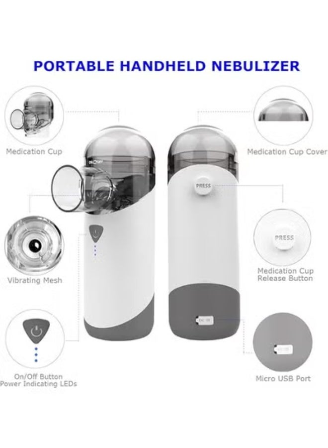 [Portable Mesh Nebulizer] - Compact & Quiet Handheld Inhaler - Ideal for Travel and Efficient Daily Home Use - Image 2