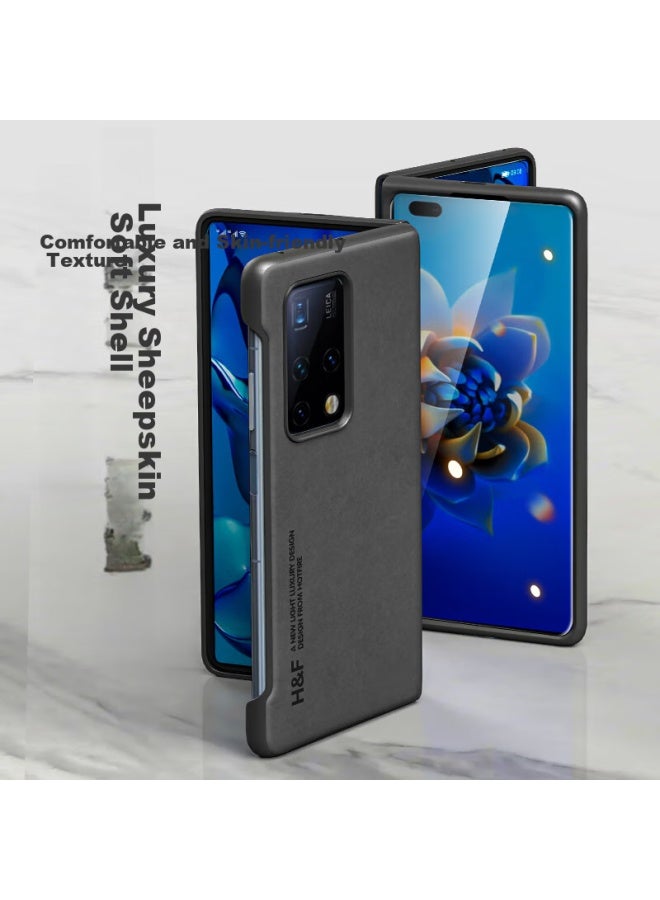 Hotfire Phone Case For Huawei Mate X2, Huawei Mate X2 Protective Cover, Upgraded Skin-Like Lambskin Matte Lens Full Protection Simple Silicone Case For Men And Women Gray - Image 2