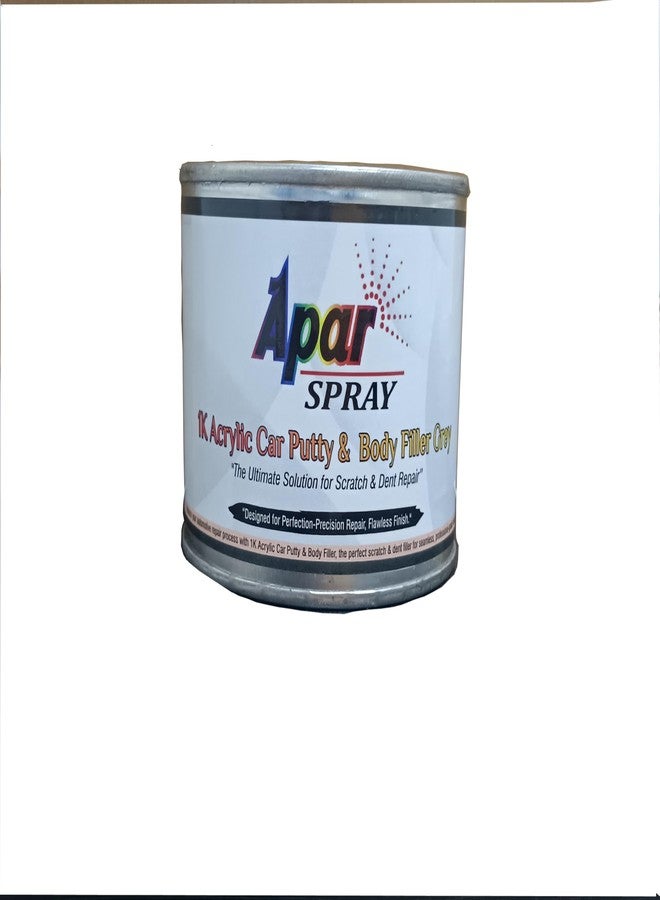 APAR APARSPRAY 1K Acrylic Car Putty & Body Filler Grey -250 gms | High-Performance Scratch & Dent Filler | With Spatula, P-320 and P-600. - Image 1