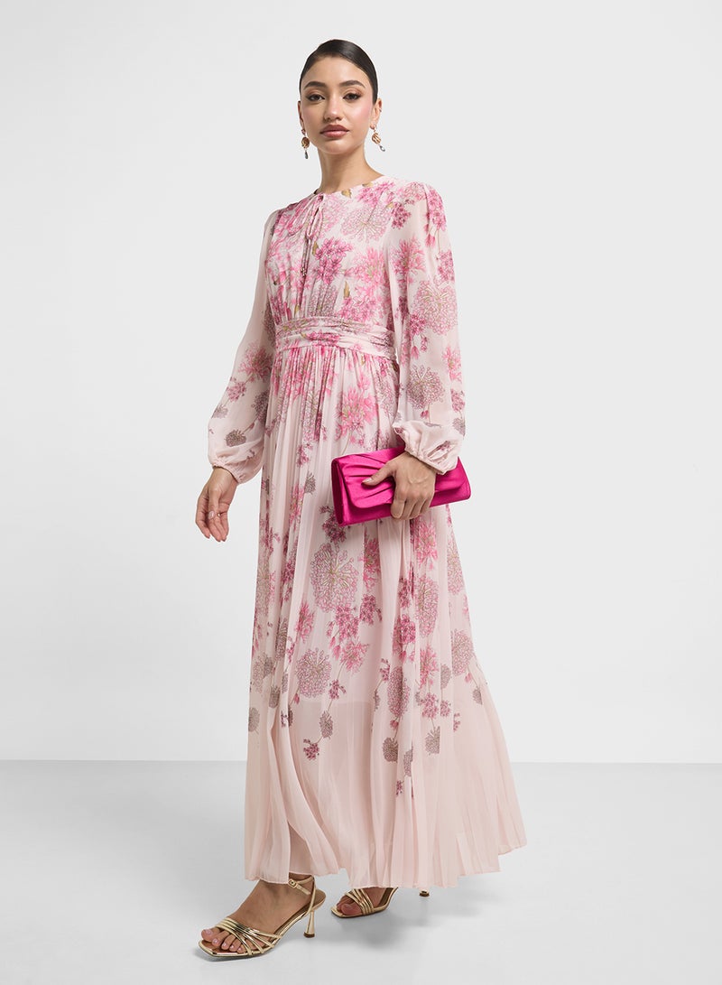Khizana Floral Chiffon Dress - Image 4