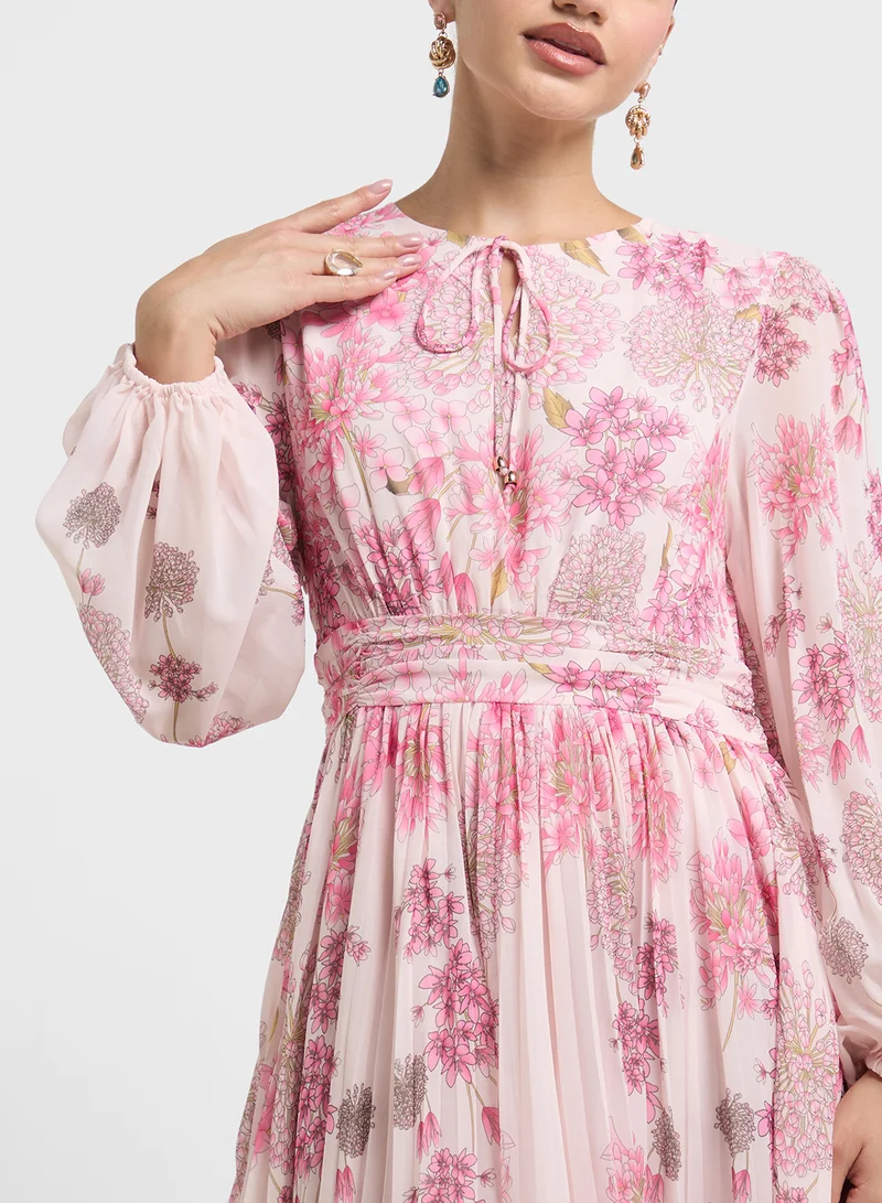 Khizana Floral Chiffon Dress