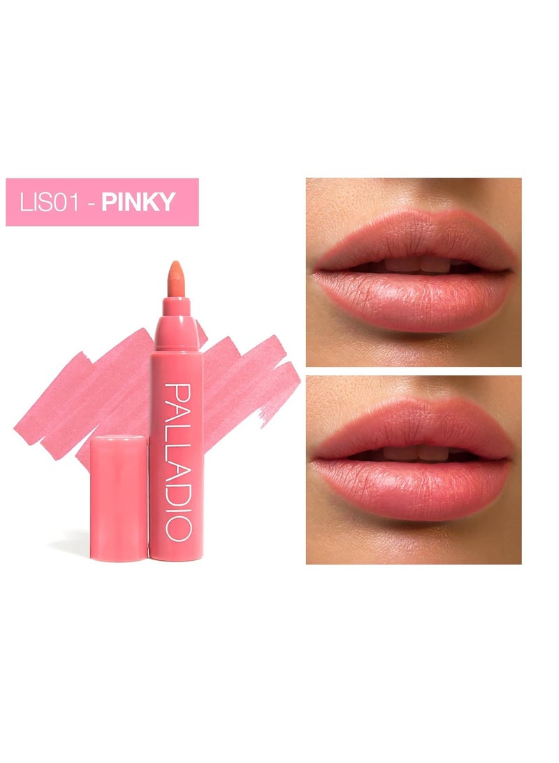 Palladio Lip Stain, Smudge-Proof Natural Finish, Precise Chisel Tip Marker, LIS01 – Pinky - Image 3