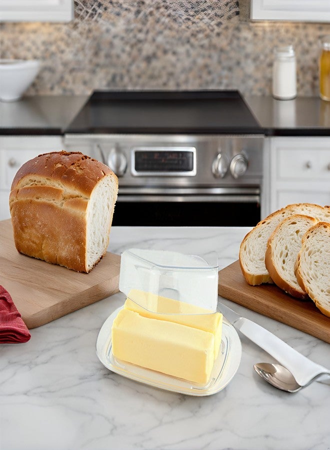 BNYD Large Butter Dish with Lid, Butter Keeper, Plastic Butter Holder Tray Container, Holds 2 Stick of Butter for Countertop and Fridge - Image 5