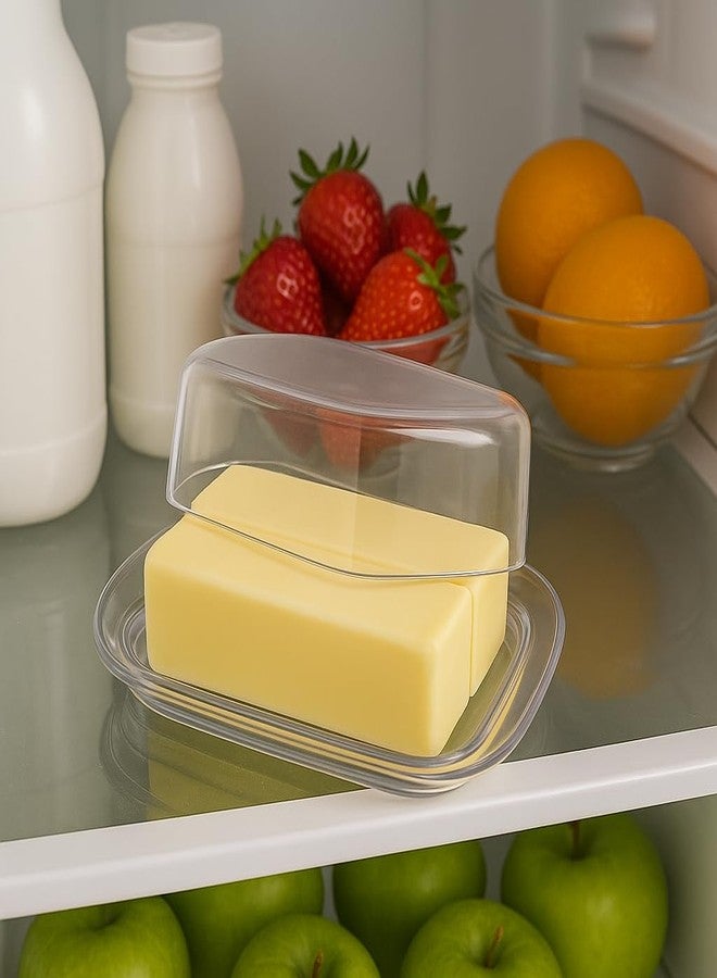 BNYD Large Butter Dish with Lid, Butter Keeper, Plastic Butter Holder Tray Container, Holds 2 Stick of Butter for Countertop and Fridge - Image 4