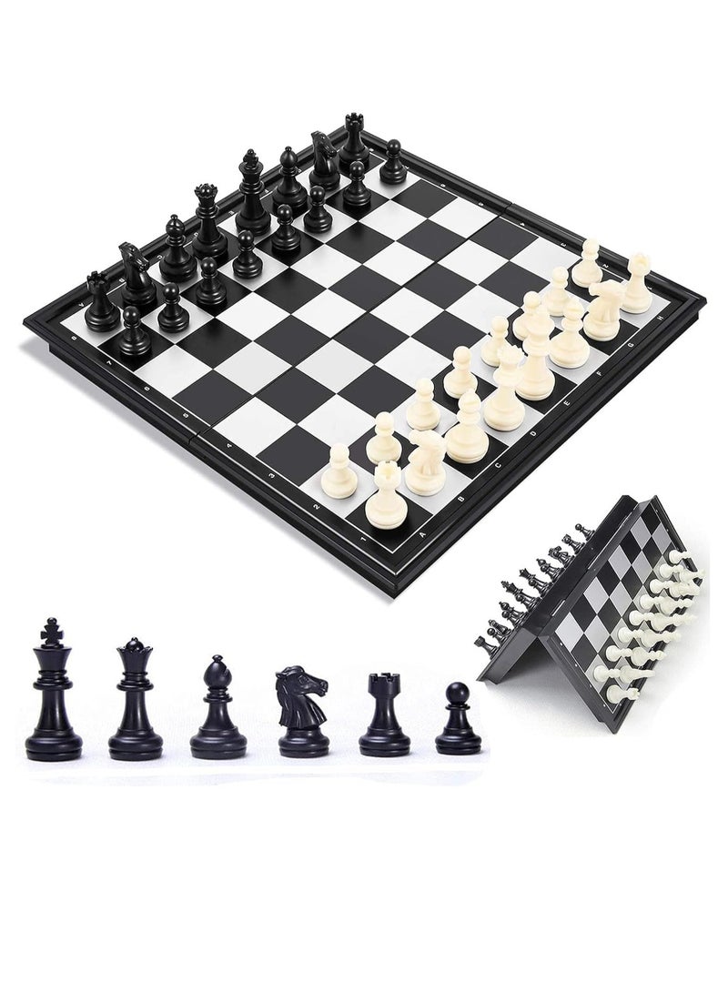 دوركو مجلس الشطرنج المغناطيسي مجموعة مع الشطرنج قابل للطي / مجلس التخزين المحمول ، ألعاب الشطرنج التقليدية الإضافية الملكة ، هدية لعبة تعليمية للأطفال والكبار - Image 1