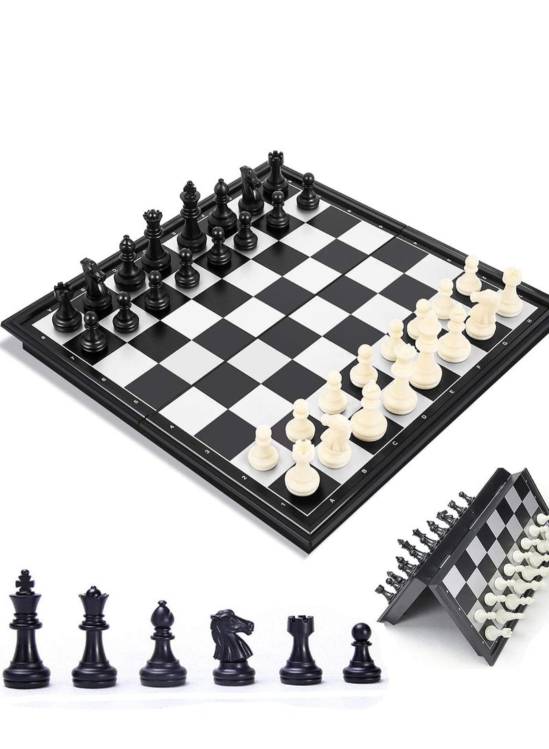 دوركو مجلس الشطرنج المغناطيسي مجموعة مع الشطرنج قابل للطي / مجلس التخزين المحمول ، ألعاب الشطرنج التقليدية الإضافية الملكة ، هدية لعبة تعليمية للأطفال والكبار - Image 4