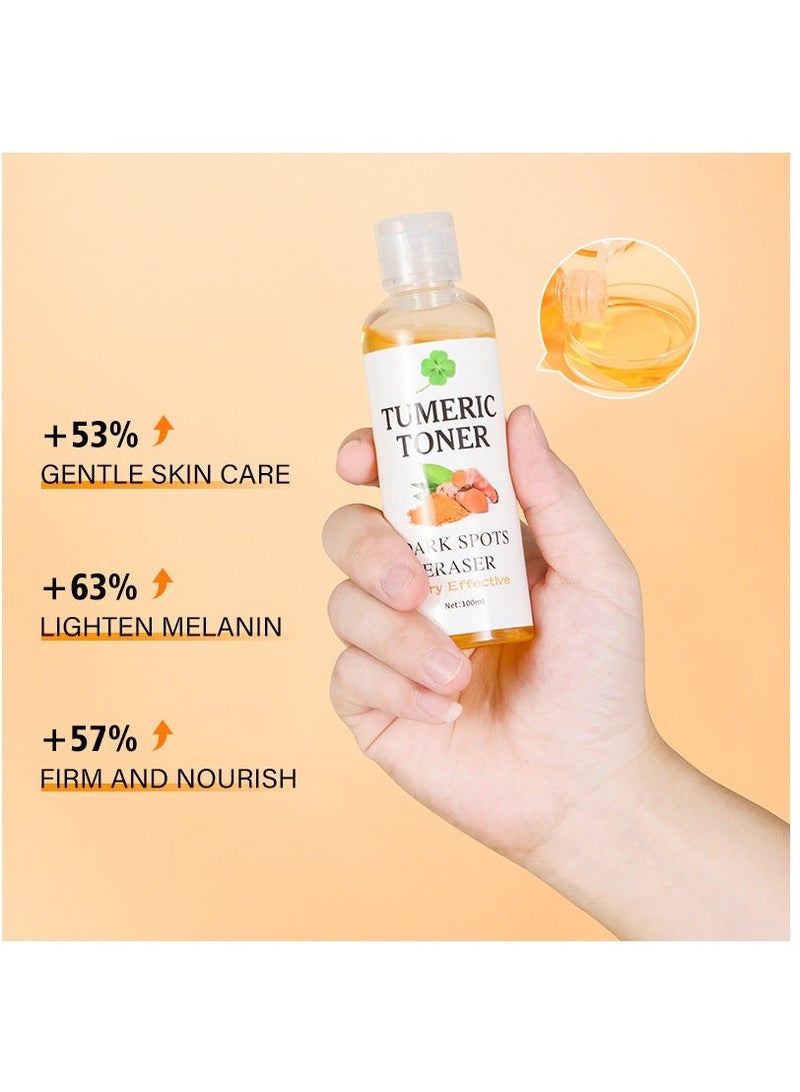 MOOYAM Tumeric Toner Dark Spots Eraser Correcting Toner, Facial Toner for Acne Prone Skin, Blemish Removing Facial Moisturizer for Women, Dry Oily Skin Hypermentation Treatment, 100ml - Image 4