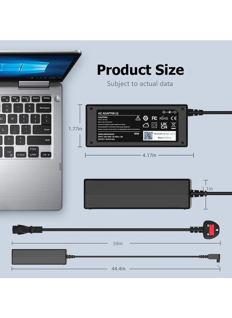 65W Acer Laptop Charger for Acer Swift 1 3 5 sf114-34 sf114-32 sf114-33 sf314-42 sf314-51 sf314-52 sf314-54 sf315-41 sf315-52 Chromebook 11 13 14 15 CB3 CB5 C720p CB3-431 CB3-111 CB5-571 Power Adapter - pzsku/ZAD247791CF351D6001EAZ/45/1741276633/ae673b16-7a3d-441d-9dc4-512921bf54a9