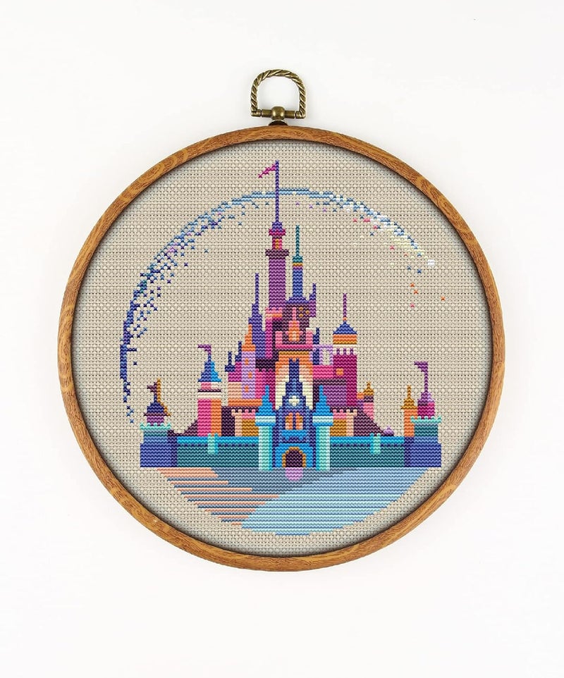 Awesome Pattern Studio Disneyland K118 Counted Cross Stitch KIT#2. Threads, Needles, Fabric, Clippers, Needle Threader and Printed Pattern Inside. Embroidery Pattern Kit - Image 1