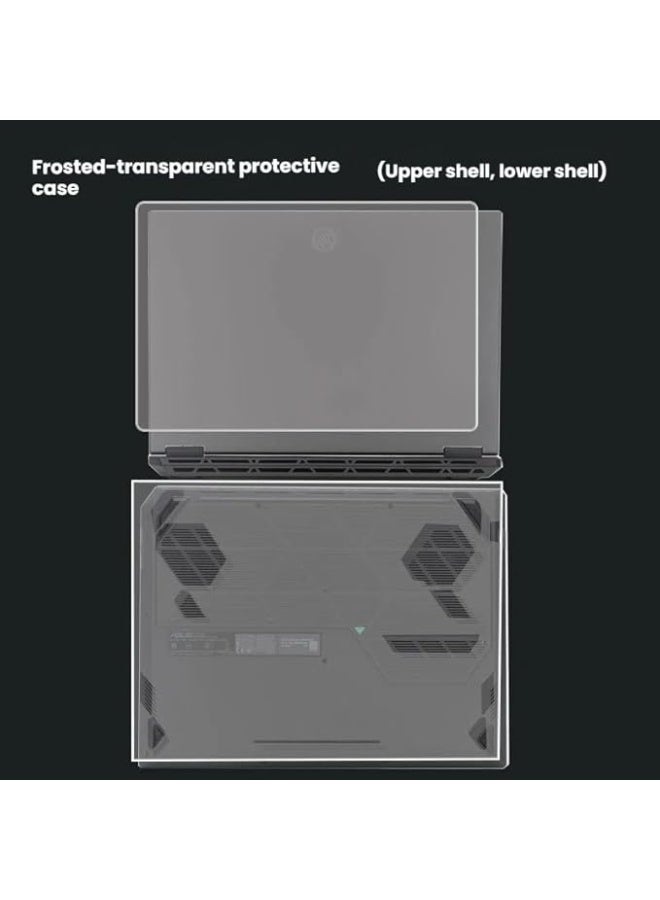 Laptop Case Compatible with ASUS TUF Gaming F16 2025 FX608L 16 inch Ultra-thin Clear Frosted Top Shell and Bottom Shell Full Protection Protective Cover - Image 2