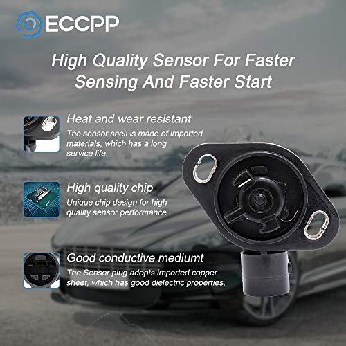 ECCPP مستشعر موضع الخانق ECCPP 911-753، مناسب لأكورا إنتغرا، هوندا أكورد، هوندا سيفيك ديل سول، هوندا CR-V، هوندا CRX، هوندا برليود، مستشعر TPS 16400P06A11 - Image 3